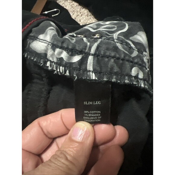 White House Black Market Black Slim Leg Pants Women's Size 2R 99%cotton - Picture 10 of 11